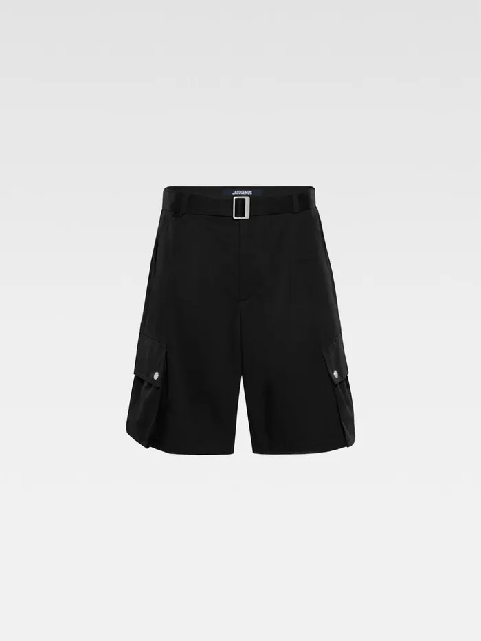 Men Trousers and Shorts JACQUEMUS The Cargo Bermuda Shorts Black Men Trousers and Shorts JACQUEMUS The Cargo Bermuda Shorts Black