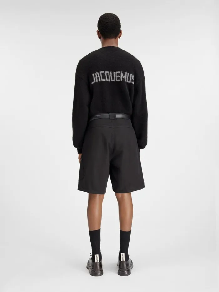 Men Trousers and Shorts JACQUEMUS The Marrone Shorts Black Men Trousers and Shorts JACQUEMUS The Marrone Shorts Black
