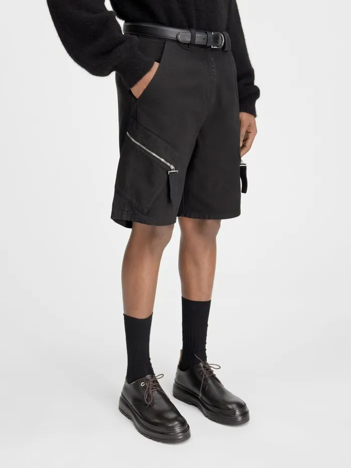 Men Trousers and Shorts JACQUEMUS The Marrone Shorts Black Men Trousers and Shorts JACQUEMUS The Marrone Shorts Black