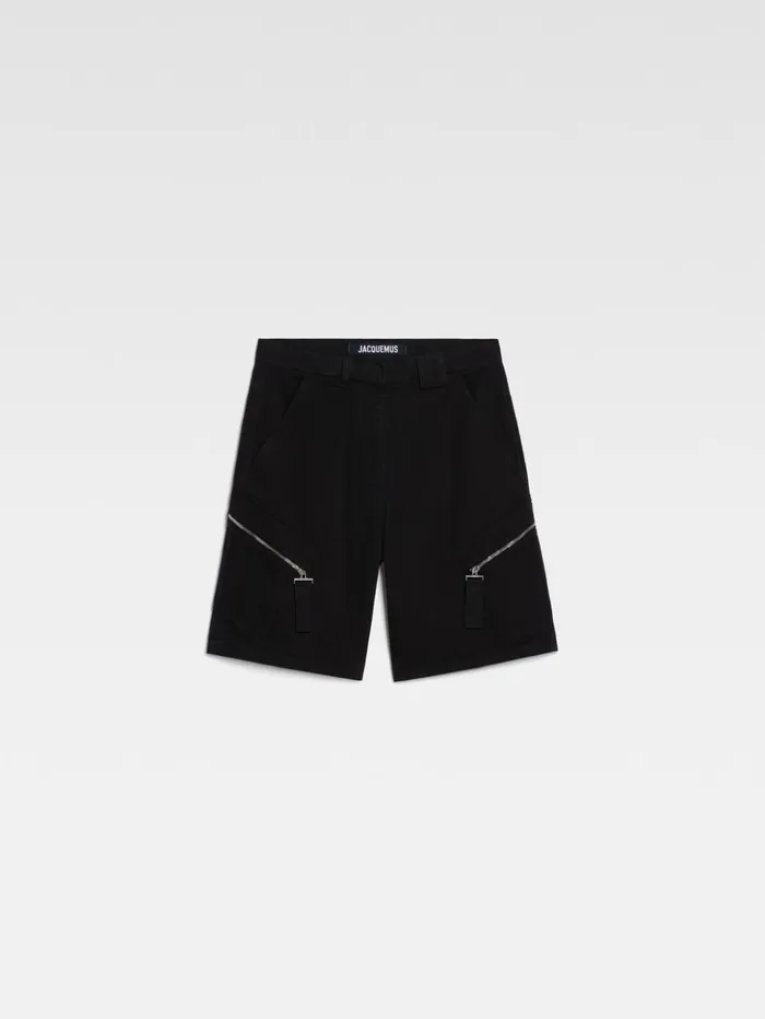 Men Trousers and Shorts JACQUEMUS The Marrone Shorts Black Men Trousers and Shorts JACQUEMUS The Marrone Shorts Black