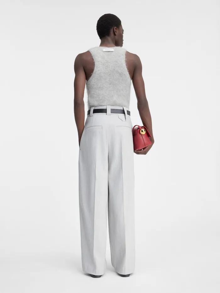 Men Trousers and Shorts JACQUEMUS The Marzio Pants Light Grey