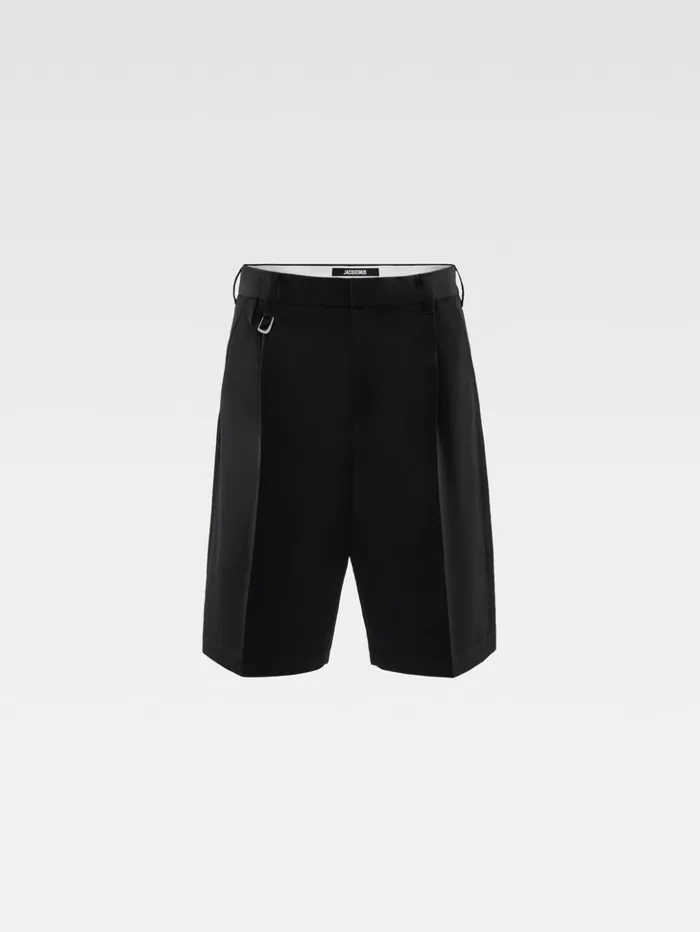 Men Trousers and Shorts JACQUEMUS The Melo Shorts Black
