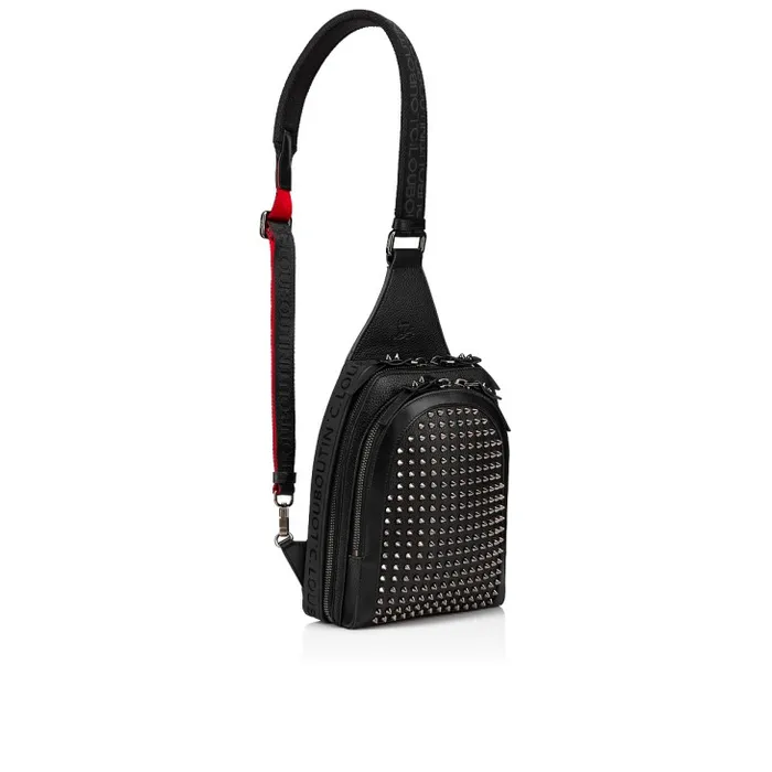 MenWomen Loubifunk Backpack 8211 Calf Leather And Spikes 8211 Black Christian Louboutin Crossbody Bags