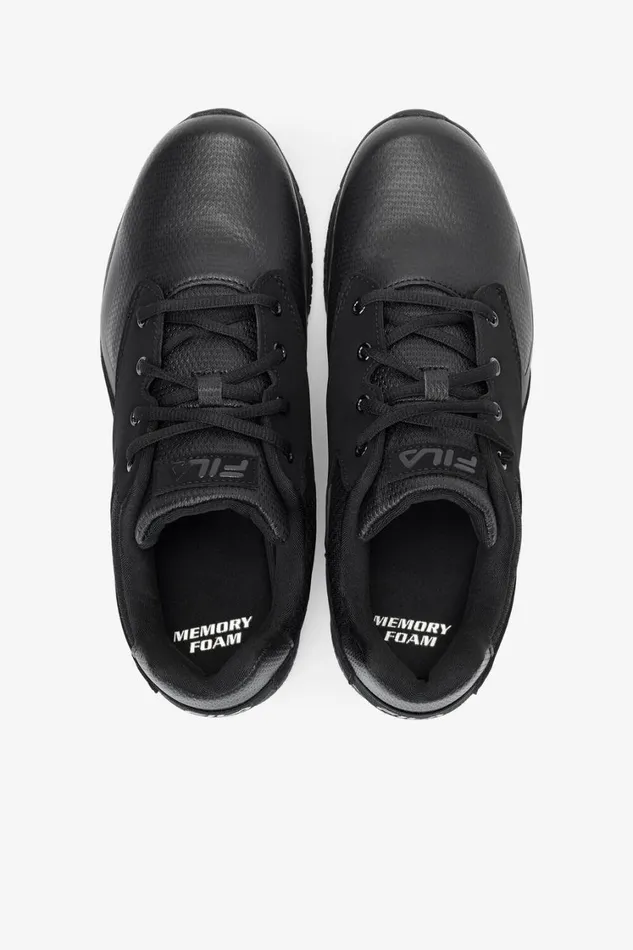 Men Work Shoes Fila Memory Layers Slip Resistant Shoe 001 Black Black Black Men Work Shoes Fila Memory Layers Slip Resistant Shoe 001 Black Black Black