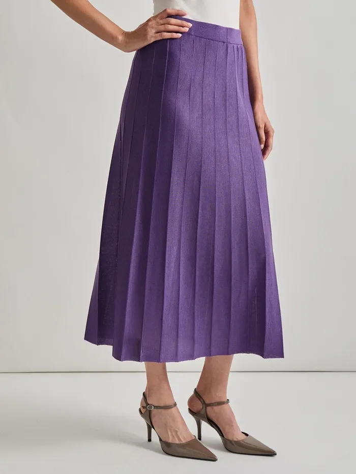 Misook ALine Tonal Spaced Rib Knit Maxi Skirt Women Skirts
