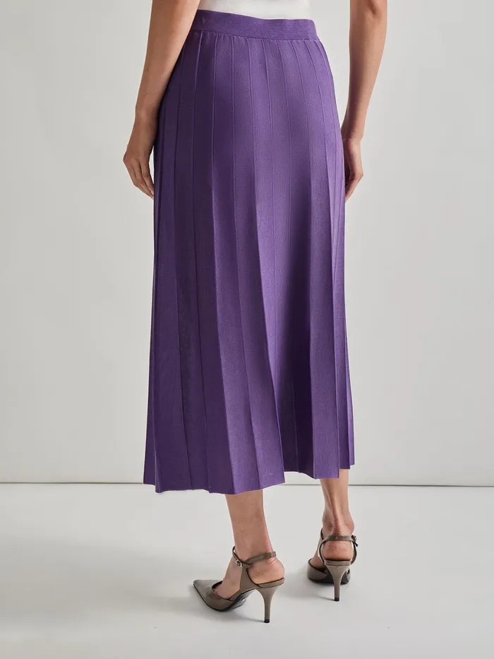 Misook ALine Tonal Spaced Rib Knit Maxi Skirt Women Skirts