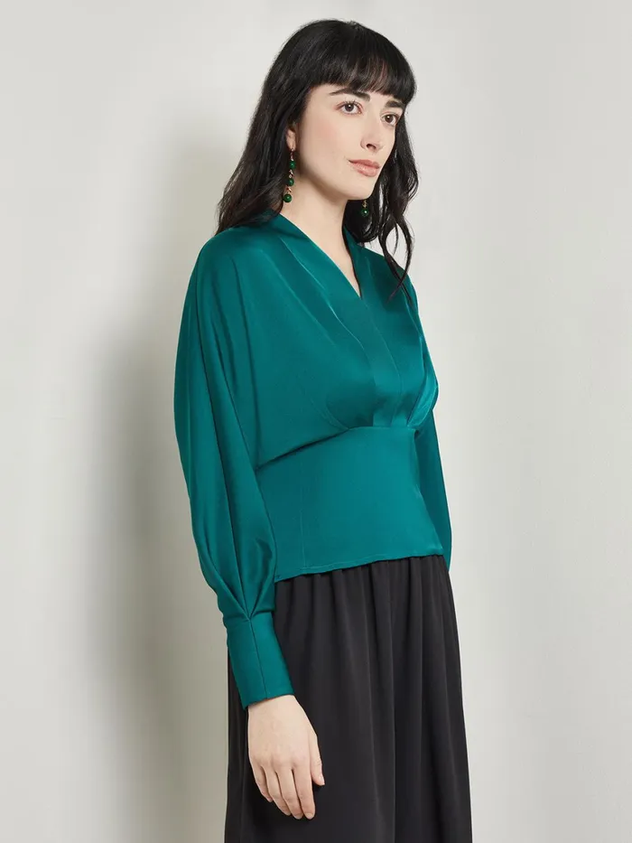 Misook Batwing Sleeve Blouse 8211 Crepe De Chine Women Tops and Tees