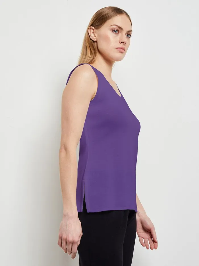 Misook Double Scoop Neck Tank Women Tops and Tees Misook Double Scoop Neck Tank Women Tops and Tees