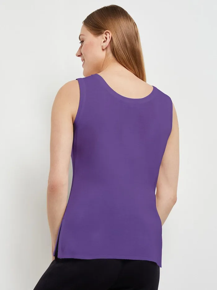 Misook Double Scoop Neck Tank Women Tops and Tees Misook Double Scoop Neck Tank Women Tops and Tees