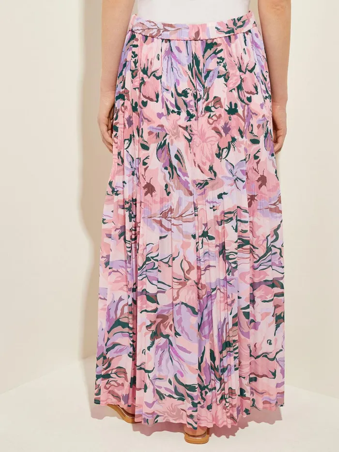 Misook Pink Pleated Skirt 8211 Floral Maxi Skirt Misook Women Skirts