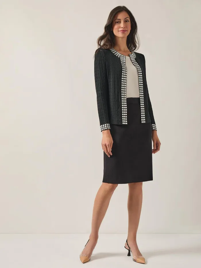 Misook Studded Open Neck Jacket Women Jackets and Coats
