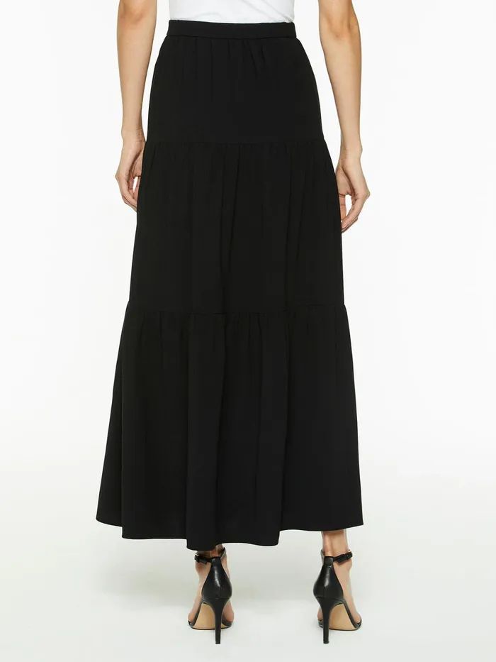 Misook Tiered Light Flounce Maxi Skirt Women Skirts Misook Tiered Light Flounce Maxi Skirt Women Skirts