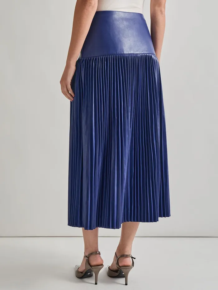 Misook Vegan Leather Accordian Maxi Skirt Women Skirts Misook Vegan Leather Accordian Maxi Skirt Women Skirts