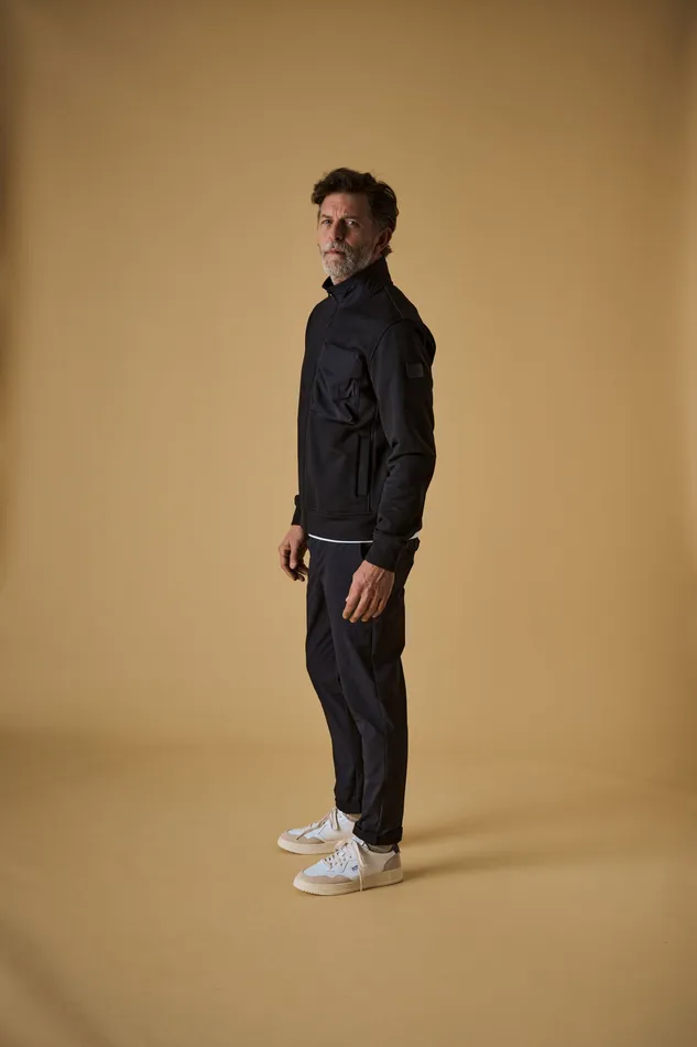 MMGComan Sweat Cardigan Black Men Sweatshirts MOS MOSH MMGComan Sweat Cardigan Black Men Sweatshirts MOS MOSH