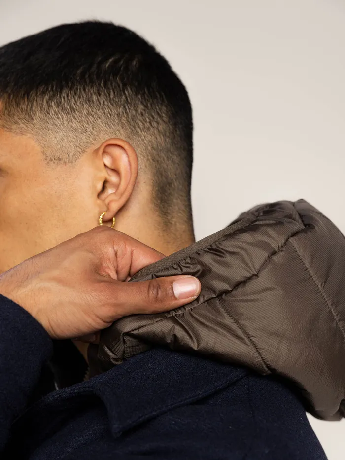 MMGCompton Wool Hood Jacket Navy Men Jackets MOS MOSH MMGCompton Wool Hood Jacket Navy Men Jackets MOS MOSH