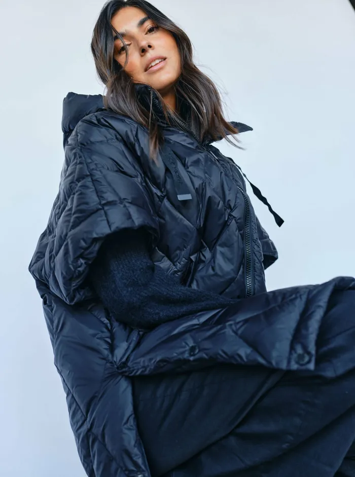 MOS MOSH Jackets and Coats Women MMFaisa Down Poncho Black