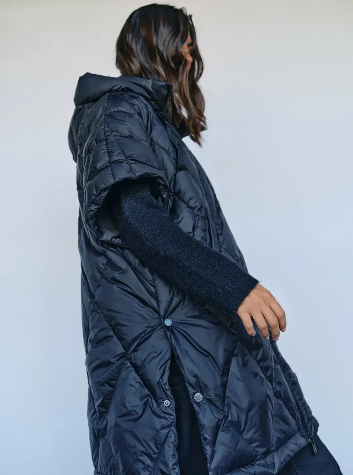 MOS MOSH Jackets and Coats Women MMFaisa Down Poncho Black MOS MOSH Jackets and Coats Women MMFaisa Down Poncho Black