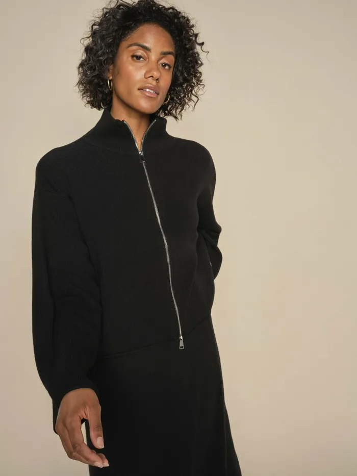 MOS MOSH MMCardi Zip Cardigan Black Women Knits