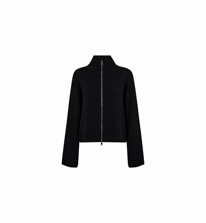 MOS MOSH MMCardi Zip Cardigan Black Women Knits MOS MOSH MMCardi Zip Cardigan Black Women Knits