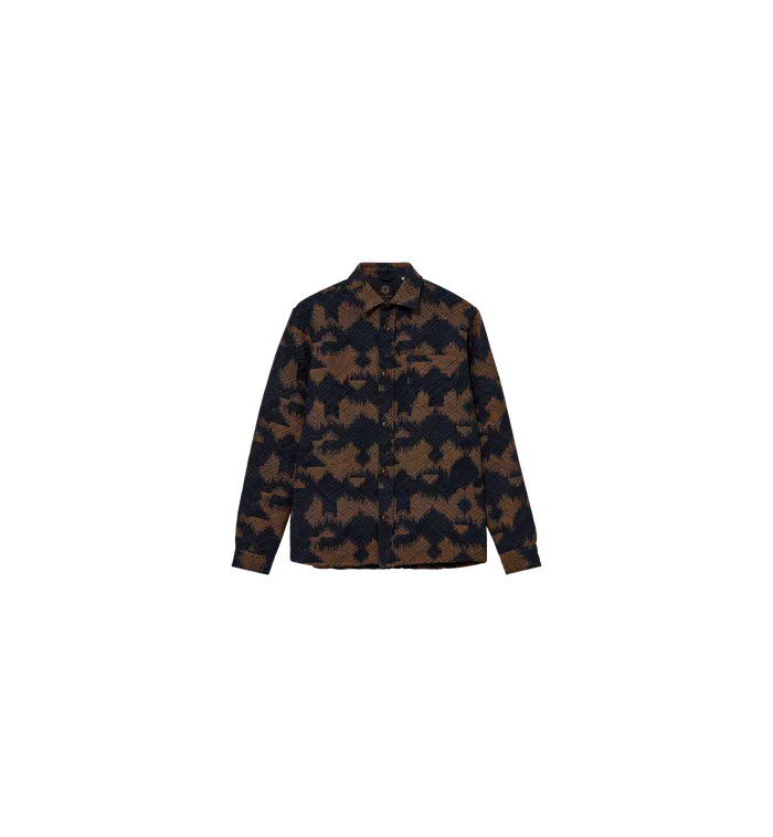 MOS MOSH Shirts Men MMGDavid Harlekin Shirt Indigo Blue
