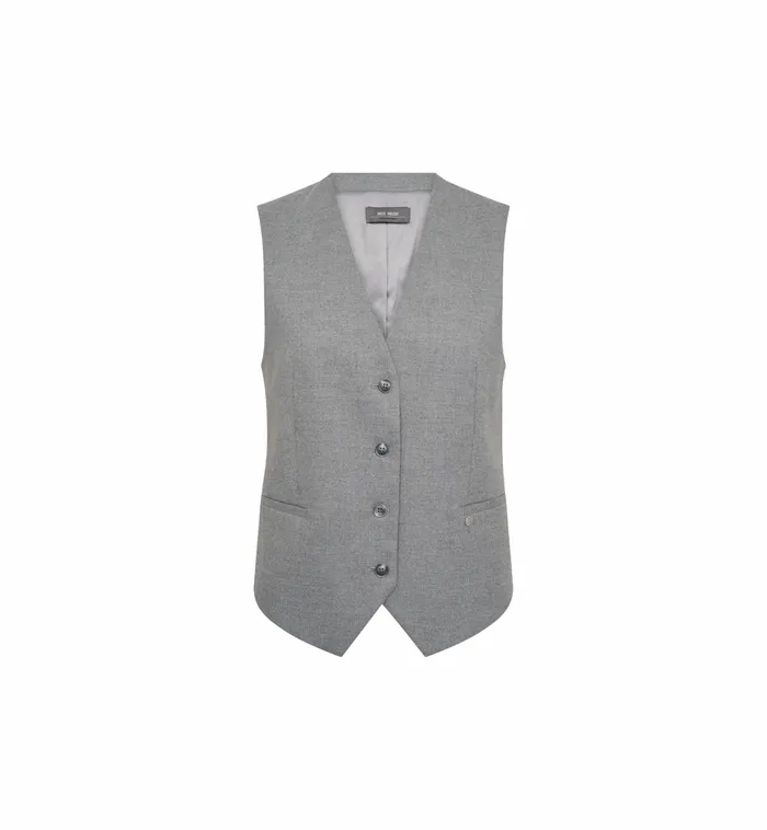 MOS MOSH Waistcoats Women MMElene Caia Vest Sharkskin