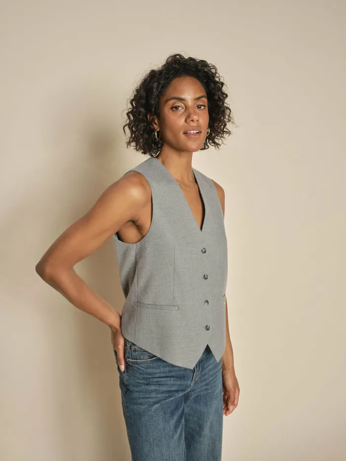 MOS MOSH Waistcoats Women MMElene Caia Vest Sharkskin
