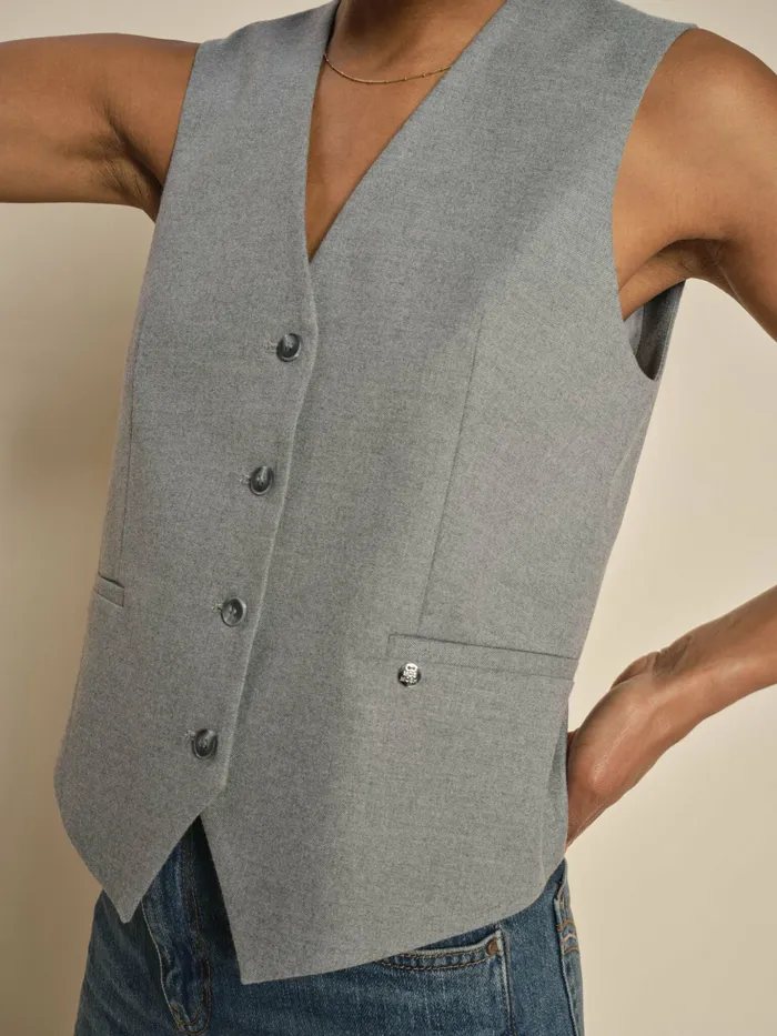 MOS MOSH Waistcoats Women MMElene Caia Vest Sharkskin