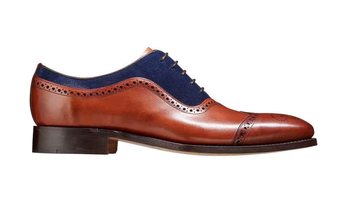 Nicholas 8211 Antique Rosewood Navy Suede Men Barker Shoes Mens Oxfords