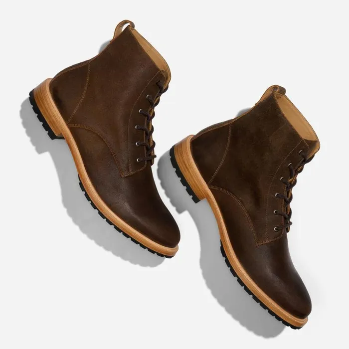 Nisolo Boots Men Martin AllWeather Boot Waxed Brown Nisolo Boots Men Martin AllWeather Boot Waxed Brown
