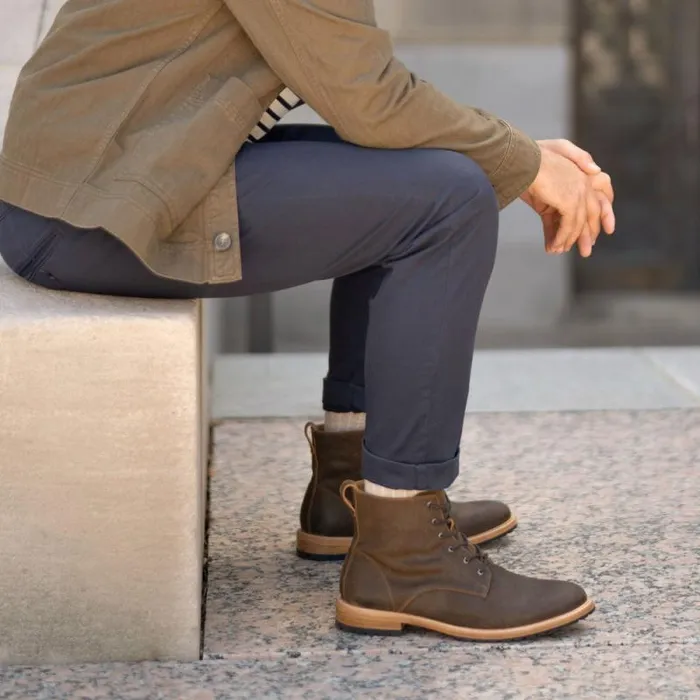 Nisolo Boots Men Martin AllWeather Boot Waxed Brown Nisolo Boots Men Martin AllWeather Boot Waxed Brown