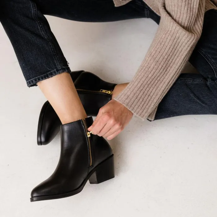 Nisolo Boots Women Marisa Inside Zip Boot Black Nisolo Boots Women Marisa Inside Zip Boot Black