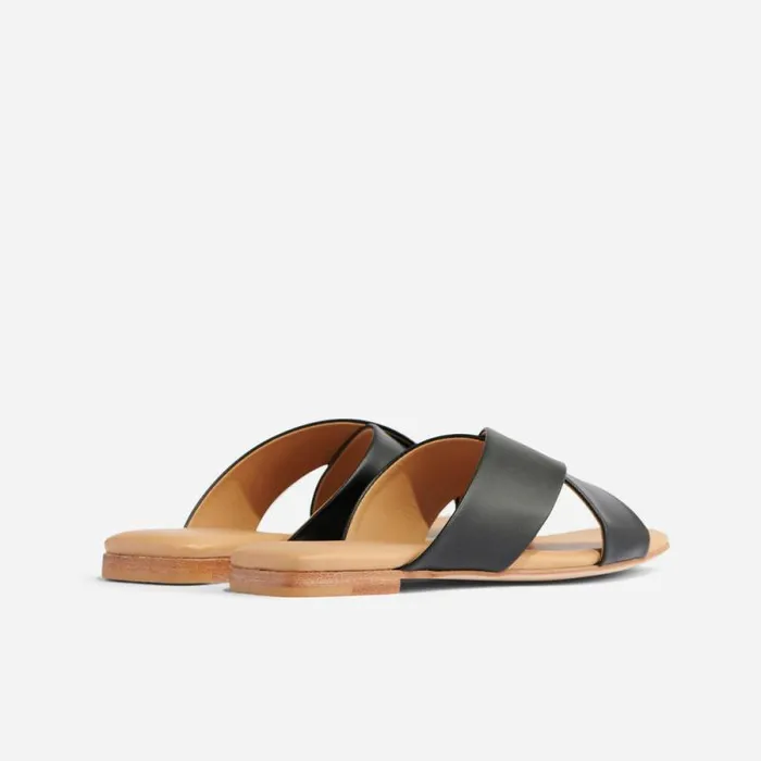 Nisolo Flats and Slip Ons Women Catalina Slide Sandal Black
