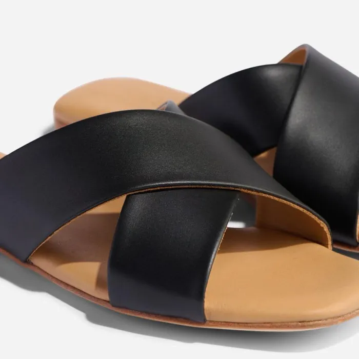 Nisolo Flats and Slip Ons Women Catalina Slide Sandal Black