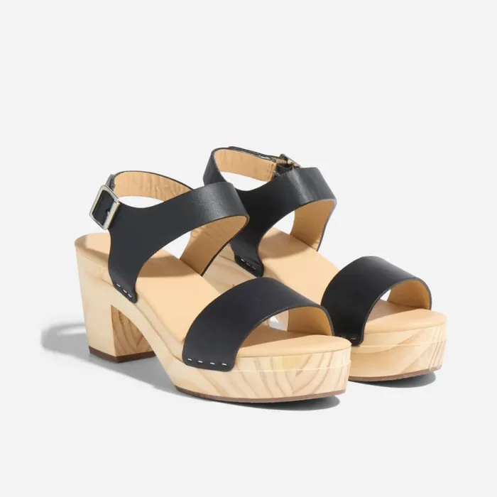 Nisolo Heels Women AllDay Open Toe Clog Black