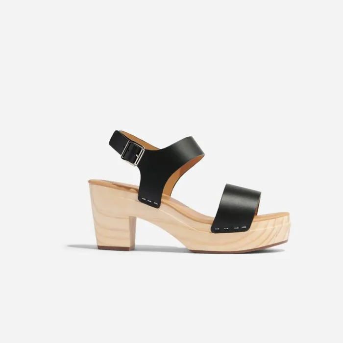 Nisolo Heels Women AllDay Open Toe Clog Black Nisolo Heels Women AllDay Open Toe Clog Black