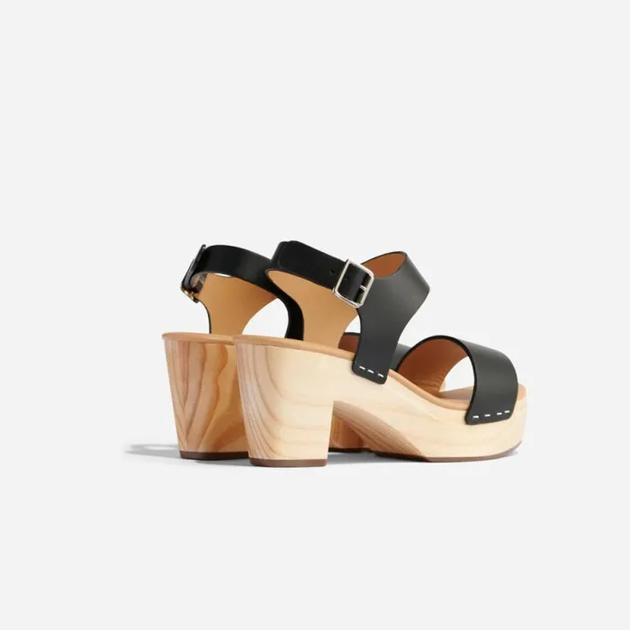 Nisolo Heels Women AllDay Open Toe Clog Black Nisolo Heels Women AllDay Open Toe Clog Black