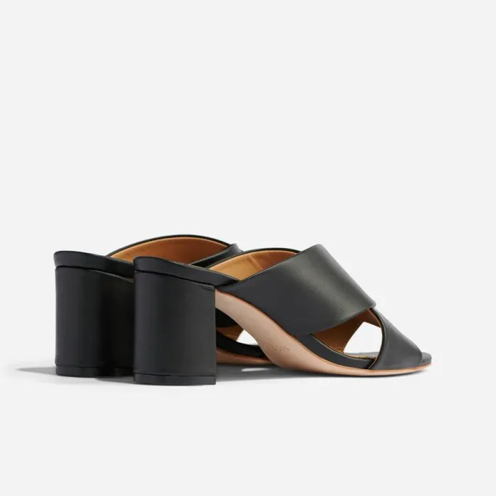 Nisolo Heels Women Carina Cross Strap Mule Black Nisolo Heels Women Carina Cross Strap Mule Black