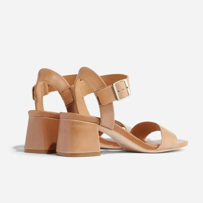 Nisolo Heels Women Stella GoTo Block Heel Sandal Almond