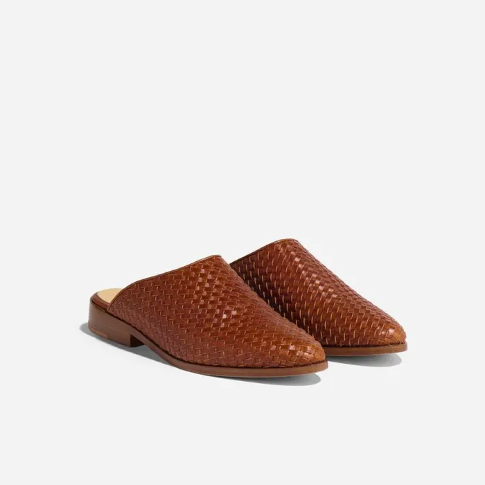 Nisolo Loafers and Mules Women Ama Woven Mule Woven Brandy