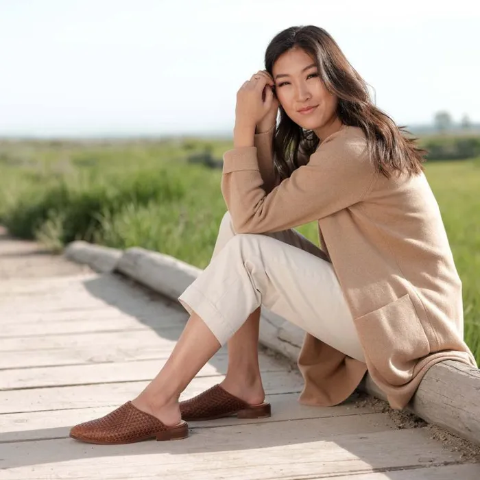 Nisolo Loafers and Mules Women Ama Woven Mule Woven Brandy
