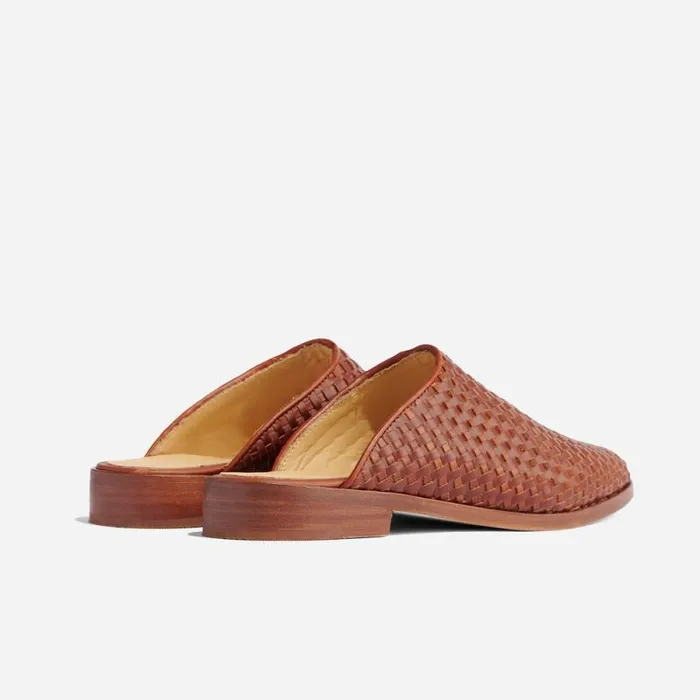 Nisolo Loafers and Mules Women Ama Woven Mule Woven Brandy