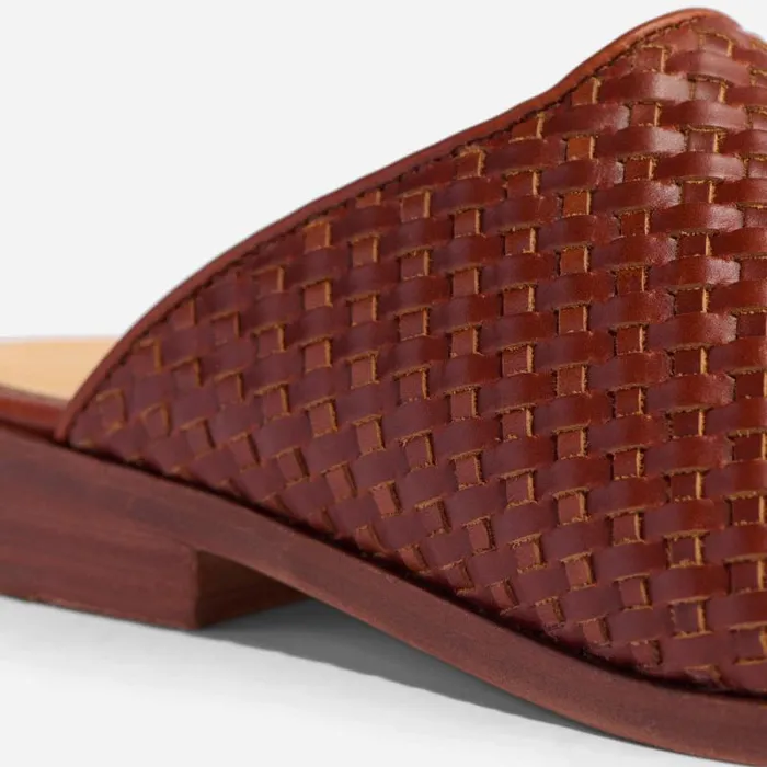 Nisolo Loafers and Mules Women Ama Woven Mule Woven Brandy