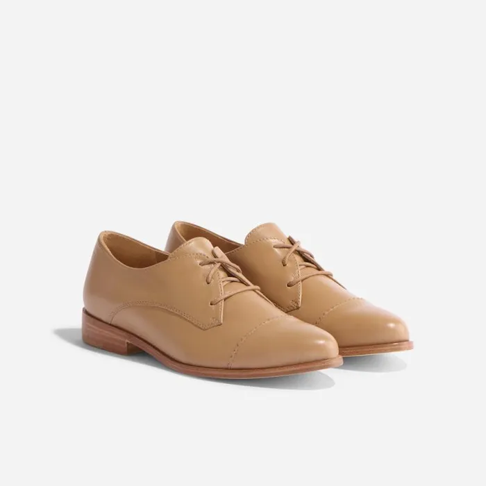 Nisolo Loafers and Mules Women Emilia Cap Toe Oxford Almond Black