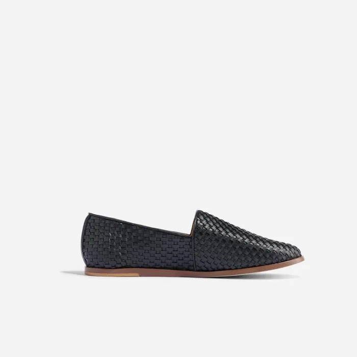 Nisolo Oxfords and Loafers Men Alejandro Woven Slip On 20 Woven Black Nisolo Oxfords and Loafers Men Alejandro Woven Slip On 20 Woven Black