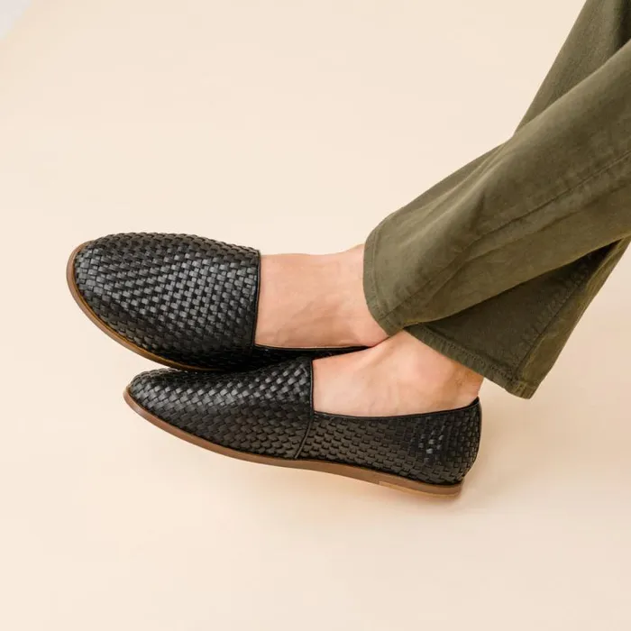 Nisolo Oxfords and Loafers Men Alejandro Woven Slip On 20 Woven Black Nisolo Oxfords and Loafers Men Alejandro Woven Slip On 20 Woven Black