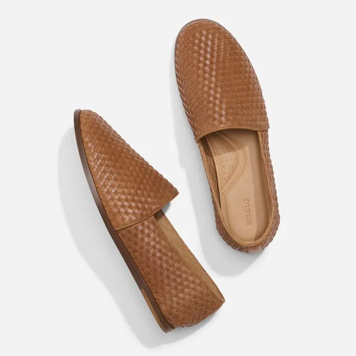 Nisolo Sandals and Slip Ons Men Alejandro Woven Slip On 20 Woven Brown