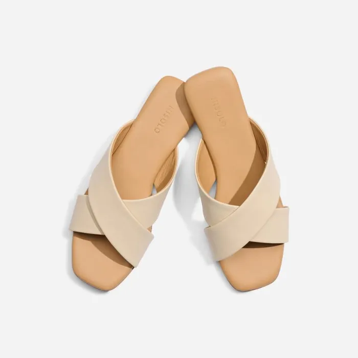 Nisolo Sandals Women Catalina Slide Sandal Bone Nisolo Sandals Women Catalina Slide Sandal Bone
