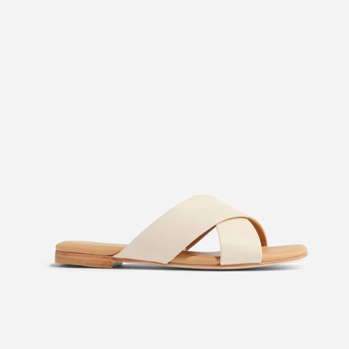 Nisolo Sandals Women Catalina Slide Sandal Bone Nisolo Sandals Women Catalina Slide Sandal Bone