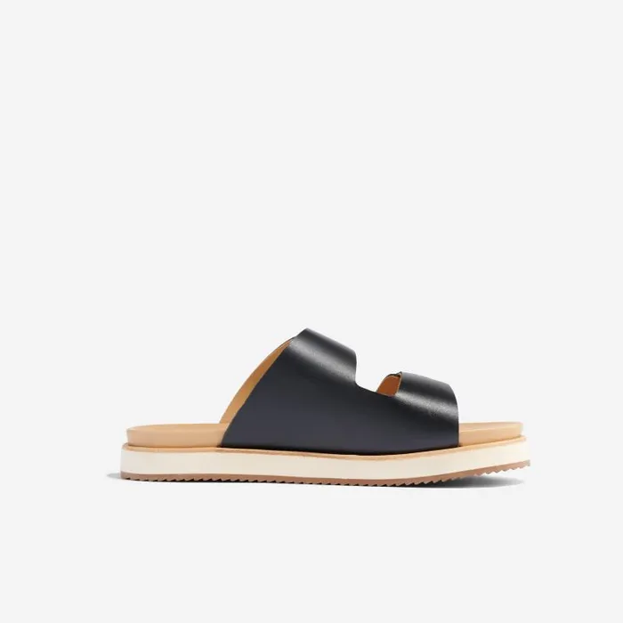 Nisolo Sandals Women Ella Flatform Slide Black Nisolo Sandals Women Ella Flatform Slide Black