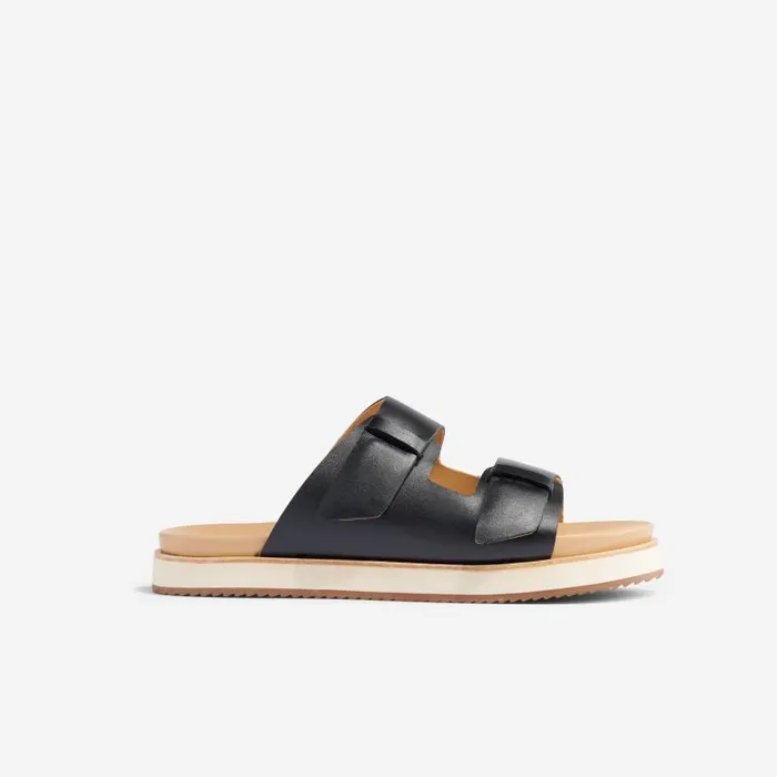 Nisolo Sandals Women Ella Flatform Slide Black Nisolo Sandals Women Ella Flatform Slide Black